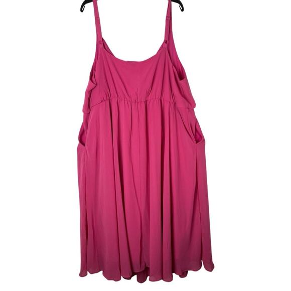 Torrid Chiffon Pink Cowl Neck Flowy Pleated Midi Summer Dress - Picture 3 of 14